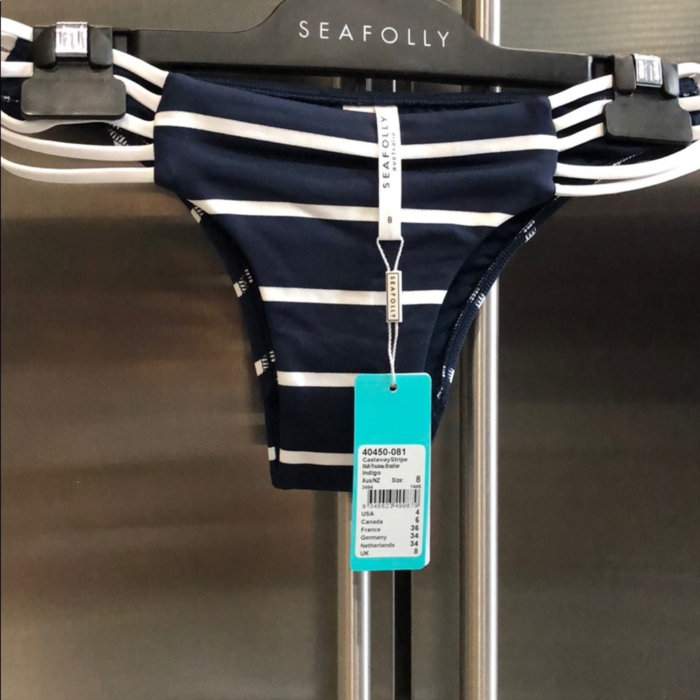 Seafolly us sz 4 bikini bottoms indigo